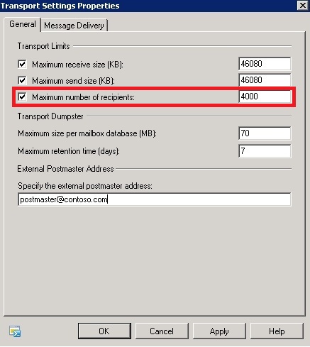 Transport Settings