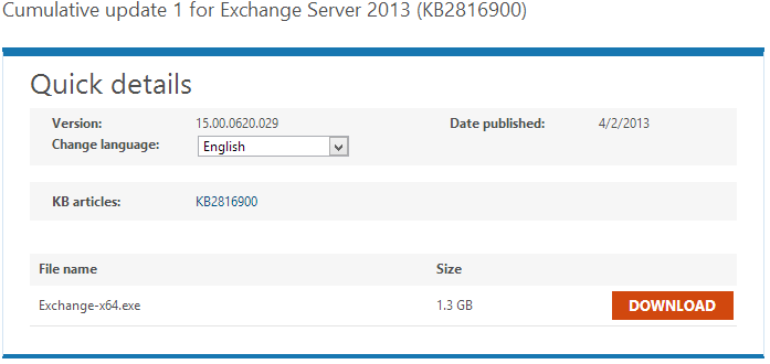 Exchange 2013 Cu1 Isolation