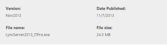 Microsoft Lync Server 2013 Documentation Help File